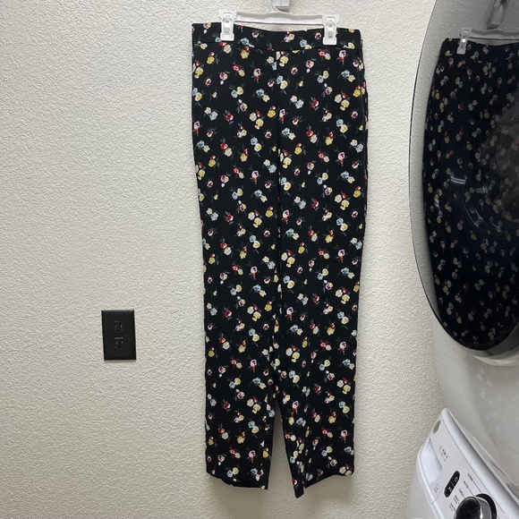 Floral Print Black Trousers - Picture 1 of 5